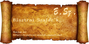 Bisztrai Szalók névjegykártya